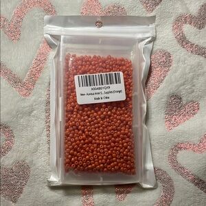 Orange Glass Seed Beads for Crafting